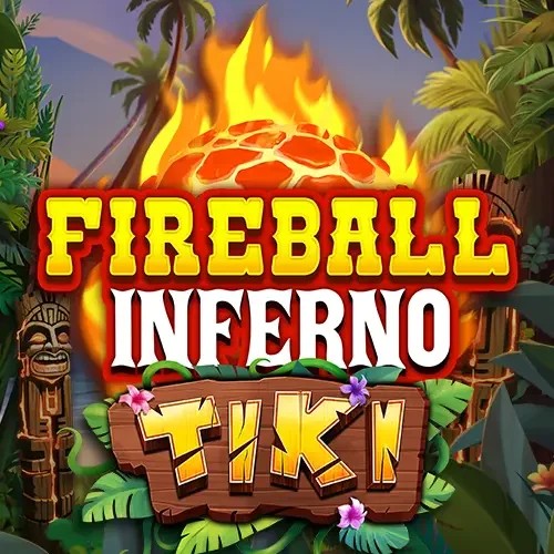Fireball Inferno Tiki online game logo by NetEnt on nomaspin-casinos.com